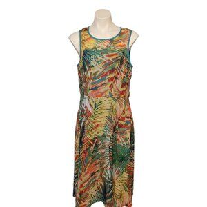Vintage Rabbit Dress Size 14 Large Tropical Summer Sleeveless Beach Vacation